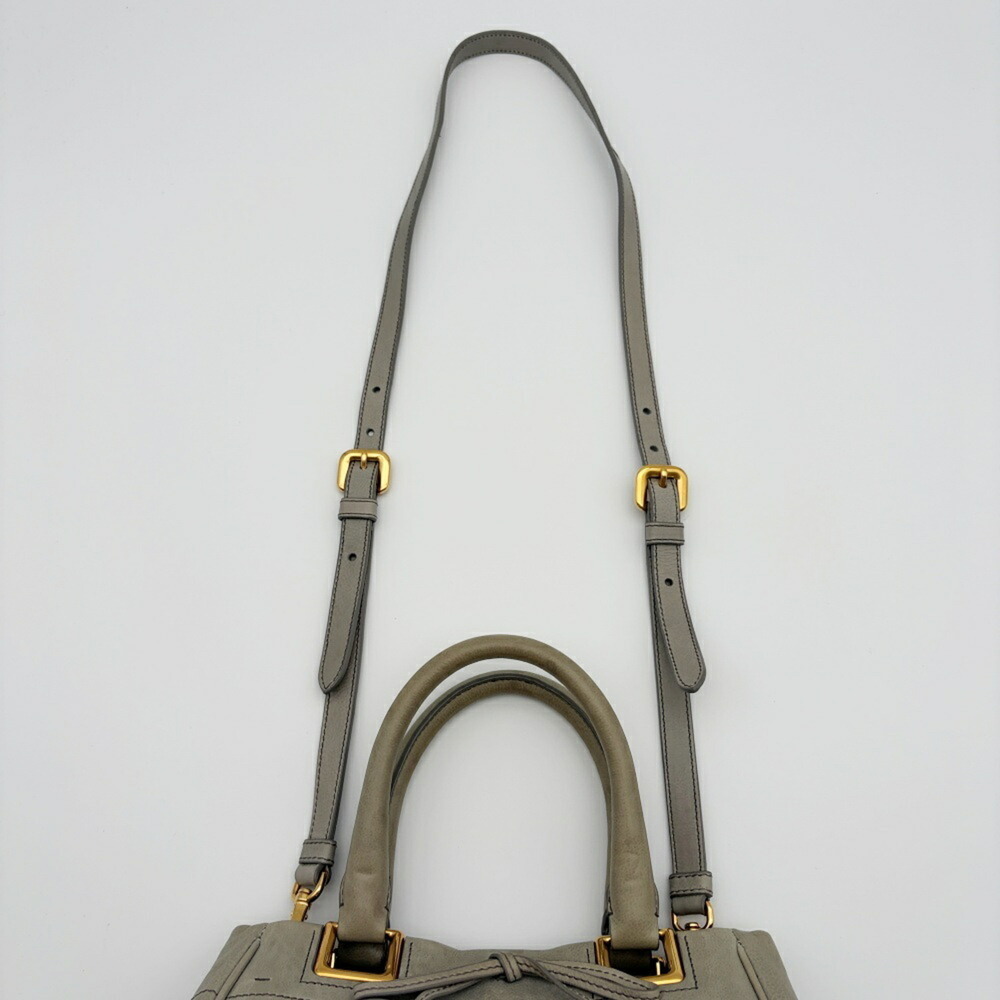 PRADA Gray Leather Shoulder Bag - Picture 16 of 16